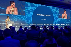 Quang cảnh phiên khai mạc Diễn đàn công nghệ toàn cầu. (Ảnh: Thu Hà/TTXVN)