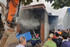 Hiện trường vụ cháy. (Ảnh: TTXVN phát)