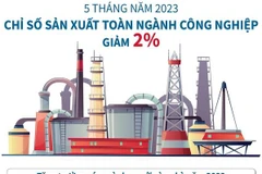 Chỉ số sản xuất toàn ngành công nghiệp 5 tháng năm 2023 giảm 2%