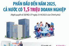 [Infographics] Cả nước phấn đấu đến năm 2025 có 1,5 triệu doanh nghiệp