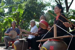 Hát trống quân ở Liêm Thuận, Hà Nam. (Nguồn: Cổng Thông tin Điện tử tỉnh Hà Nam)