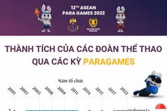 [Infographics] Thành tích của các đoàn thể thao qua các kỳ Para Games