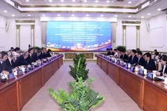 Quang cảnh buổi làm việc. (Ảnh: Xuân Khu/TTXVN)