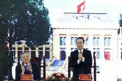 Chủ tịch nước Võ Văn Thưởng tại buổi làm việc. (Ảnh: Thống Nhất/TTXVN) 