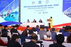 Diễn đàn doanh nghiệp Việt Nam-Pháp. (Ảnh: Văn Điệp/TTXVN)