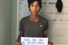 Đối tượng Hứa Văn Bắc bị lực lượng chức năng bắt giữ. (Ảnh: TTXVN phát)