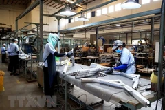 Hoạt động sản xuất tại Công ty cơ khí động lực Toàn cầu, Khu công nghiệp Giang Điền, huyện Trảng Bom, tỉnh Đồng Nai. (Ảnh: Hồng Đạt/TTXVN) 