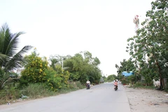 Một số đoạn dọc kênh Tham Lương đã hình thành đường bêtông khá rộng. (Ảnh: Tiến Lực/TTXVN)
