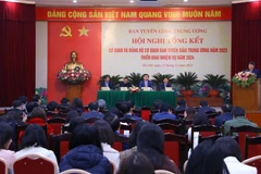 Quang cảnh hội nghị tổng kết năm 2023 và triển khai nhiệm vụ năm 2024 của Ban Tuyên giáo Trung ương. (Ảnh: Văn Điệp/TTXVN)