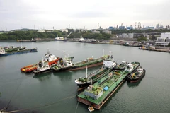 Một góc của hải cảng Jangsaengpo ở quận Nam, thành phố Ulsan. (Ảnh: Anh Nguyên/TTXVN)