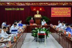 Trưởng Ban Tổ chức Trung ương Trương Thị Mai phát biểu chỉ đạo. (Ảnh: Thanh Liêm/TTXVN)