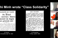 Nội dung các bài viết về nạn phân biệt chủng tộc của Chủ tịch Hồ Chí Minh được các diễn giả thảo luận sôi nổi tại hội thảo. (Ảnh: Trung Dũng/TTXVN) 