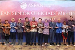 Các đại biểu tham dự cuộc họp Các quan chức cấp cao Hiệp hội các quốc gia Đông Nam Á (SOM ASEAN) ở Indonesia. (Ảnh: TTXVN phát)