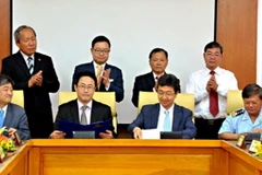 Quang cảnh lễ ký Bản ghi nhớ. (Nguồn: PV/Vietnam+)