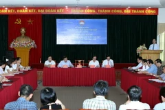 Quang cảnh lễ công bố giải báo chí “Vì sự nghiệp Đại đoàn kết toàn dân tộc” lần thứ 12. (Ảnh: Nguyễn Dân/TTXVN)