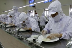 Dây chuyền sản xuất yến sào xuất khẩu. (Ảnh: Vũ Sinh/TTXVN)