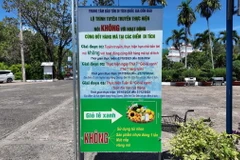 Các hoạt động hưởng ứng chương trình "Nói không với hoạt động cúng, đốt hàng mã" tại các điểm di tích. (Ảnh: TTXVN phát)