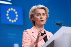 Chủ tịch Ủy ban châu Âu (EC) Ursula von der Leyen. (Ảnh: THX/TTXVN)