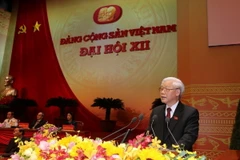 Tổng Bí thư Nguyễn Phú Trọng phát biểu bế mạc Đại hội XII của Đảng (Hà Nội, 28/1/2016). (Ảnh: Trí Dũng/TTXVN)