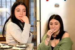 Cô sinh viên Elene Deisadze và người chị em song sinh. (Nguồn: AFP)