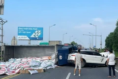 Hiện trường vụ tai nạn. (Nguồn: Facebook)