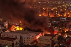 Hiện trường vụ cháy. (Ảnh: Hoàng Việt/Vietnam+)