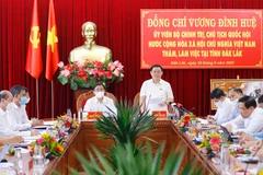 Chủ tịch Quốc hội Vương Đình Huệ phát biểu. (Ảnh: Doãn Tấn/TTXVN)