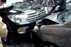 Hiện trường vụ tai nạn. (Nguồn: Võ Phương/Vietnam+)