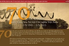 Ảnh chụp màn hình chuyên đề đặc biệt 70 năm Quốc khánh nước Cộng hòa Xã hội Chủ nghĩa Việt Nam.