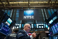 Giao dịch viên tại Sàn giao dịch chứng khoán New York, Mỹ (Nguồn: AFP/TTXVN)