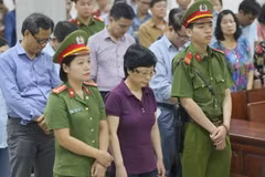 Bị cáo Châu Thị Thu Nga trước vành móng ngựa. (Ảnh: Doãn Tấn/TTXVN)
