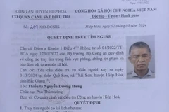 Quyết định truy tìm đối tượng Nguyễn Văn Tích. (Nguồn: Cơ quan Công an)