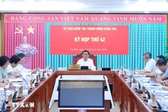 Ủy ban Kiểm tra Trung ương khóa XIII họp Kỳ thứ 42. (Ảnh: Phương Hoa/TTXVN)