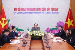 Bí thư Trung ương Đảng, Trưởng Ban Đối ngoại Trung ương Lê Hoài Trung, điện đàm với Trưởng ban Đối ngoại Trung ương Đảng Cộng sản Cuba Emilio Lozada Garcia. (Ảnh: An Đăng/TTXVN)