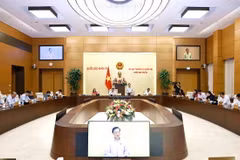 Ủy ban Thường vụ Quốc hội cho ý kiến về công tác tiếp công dân, giải quyết khiếu nại, tố cáo về hành chính năm 2024. (Ảnh: Doãn Tấn/TTXVN)