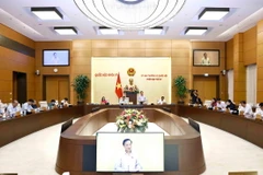Ủy ban Thường vụ Quốc hội cho ý kiến về công tác tiếp công dân, giải quyết khiếu nại, tố cáo về hành chính năm 2024. (Ảnh: Doãn Tấn/TTXVN)