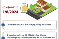Nhiều hình thức bồi thường cho người dân bị thu hồi đất từ 1/8/2024 