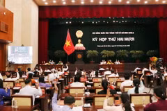 Quang cảnh Kỳ họp thứ 20, Hội đồng Nhân dân Thành phố Hồ Chí Minh. (Ảnh: Xuân Khu/TTXVN)