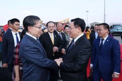 Lễ tiễn Chủ tịch Quốc hội Vương Đình Huệ tại Sân bay quốc tế Trường Thủy Côn Minh. (Ảnh: Nhan Sáng/TTXVN)