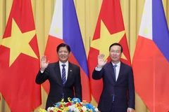 Chủ tịch nước Võ Văn Thưởng và Tổng thống Philippines Ferdinand Romualdez Marcos Jr tại buổi hội đàm. (Ảnh: Thống Nhất/TTXVN)