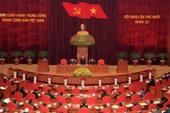 Tổng Bí thư Nguyễn Phú Trọng dự Hội nghị toàn quốc ngành Tổ chức xây dựng Đảng năm 2016 (Hà Nội, 26/3/2016). (Ảnh: Trí Dũng/ TTXVN)