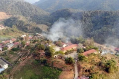 Các trường học ở địa bàn vùng cao còn rất nhiều khó khăn. (Ảnh: Hữu Quyết/TTXVN)