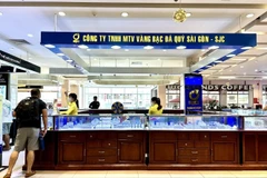 Một cửa hàng vàng của Công ty SJC. (Nguồn: TTXVN)