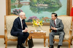 Phó Thủ tướng Trần Hồng Hà tiếp Đại sứ Phần Lan tại Việt Nam Keijio Novaron. (Ảnh: Văn Điệp/TTXVN)