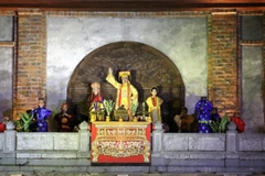 Tái hiện nghi thức Tế thiên trong Lễ Đàn kính thiên Tràng An năm 2023. (Ảnh: Đức Phương/TTXVN)