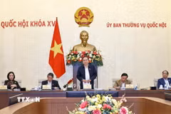 Chủ tịch Quốc hội Trần Thanh Mẫn phát biểu. (Ảnh: Doãn Tấn/TTXVN)