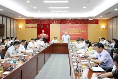 Quang cảnh buổi làm việc. (Ảnh: Phạm Kiên/TTXVN)