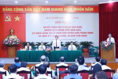 Hội nghị triển khai nhiệm vụ 6 tháng cuối năm 2024 Ban Tuyên giáo Trung ương. (Ảnh: Phương Hoa/TTXVN)
