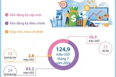 Tổng vốn đầu tư nước ngoài đăng ký vào Hà Nội tăng 65% trong 7 tháng năm 2024 