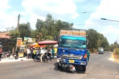 HIện trường vụ tai nạn. (Nguồn: Báo Tiền phong)